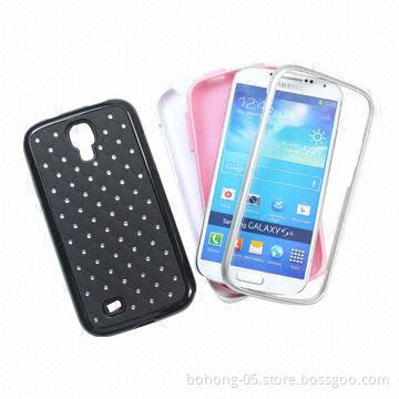 PC and Silicone Case for Samsung Galaxy S4, Bottom Side Triple Gypsophila, Various Colors Available